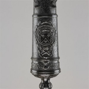 Modèle de canon aux armes de la famille de Galliffet (détail du premier renfort)